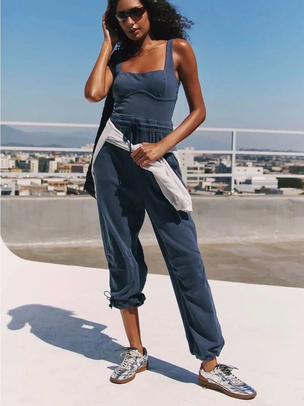FP Movement by Free People Blue Inbound Jumpsuit Size L - Picture 6 of 10